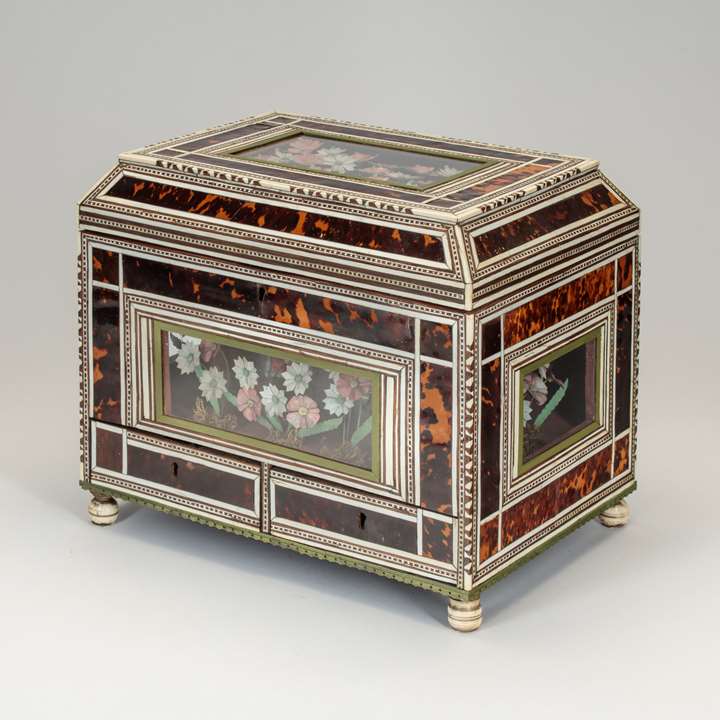 Indo-Portuguese Box with Flower Diorama